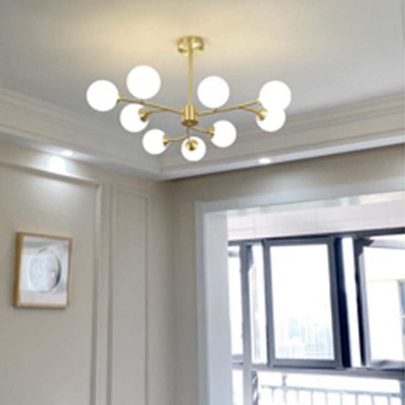 Lampada lampadina a globo Illuminazione a sospensione moderna in vetro bianco per il ristorante