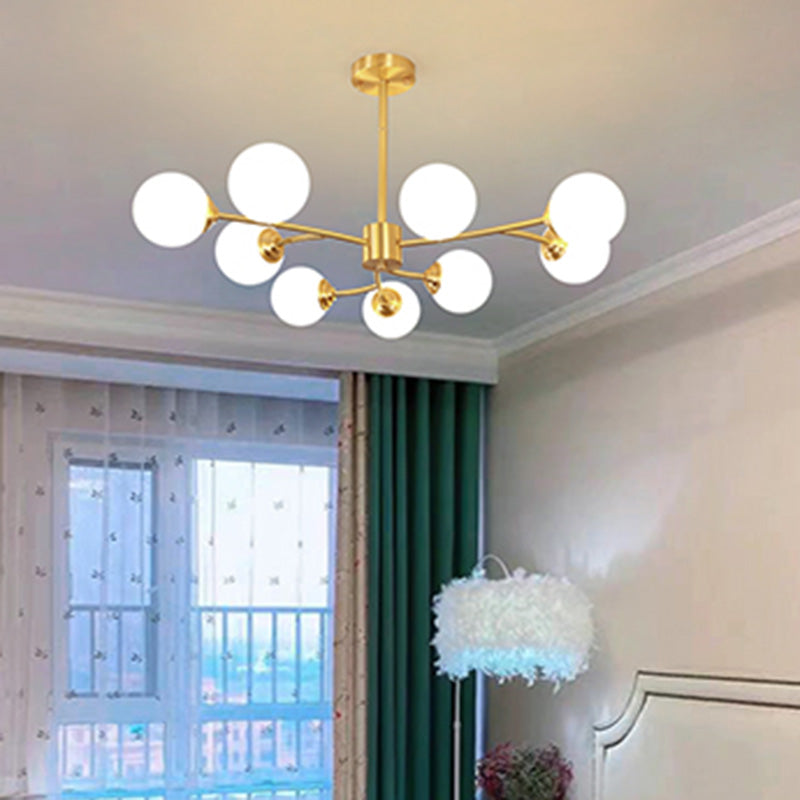 Lampada lampadina a globo Illuminazione a sospensione moderna in vetro bianco per il ristorante