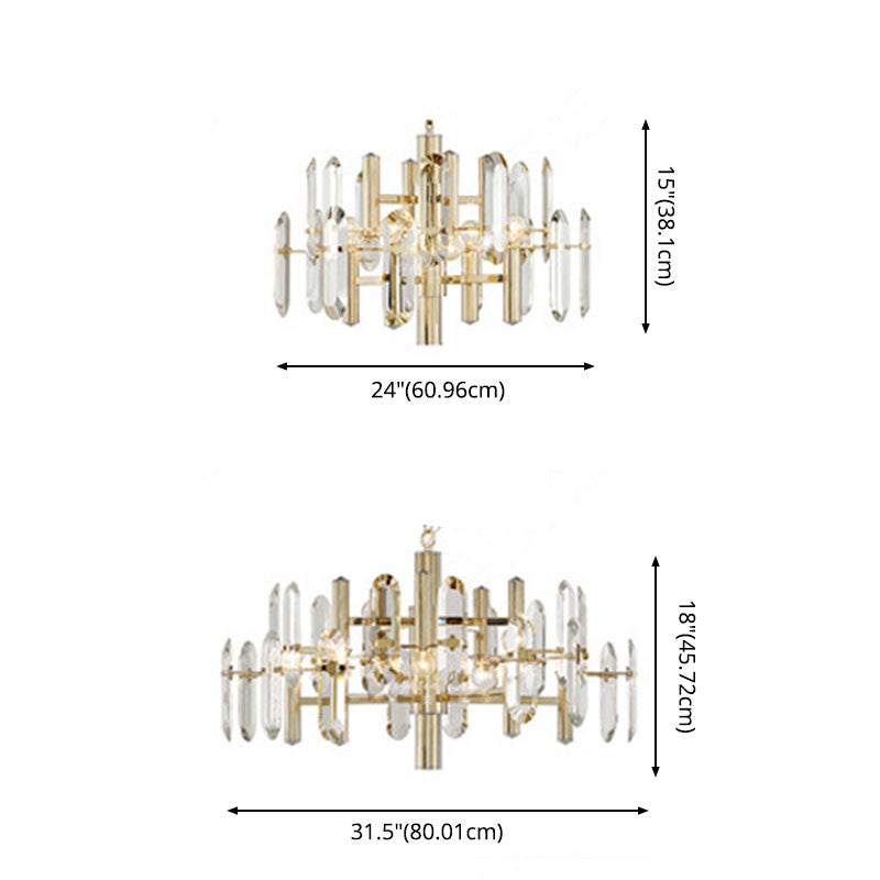 Modern Chandelier Pendant Light Two layers Suspension Light for Living Room Dining Room