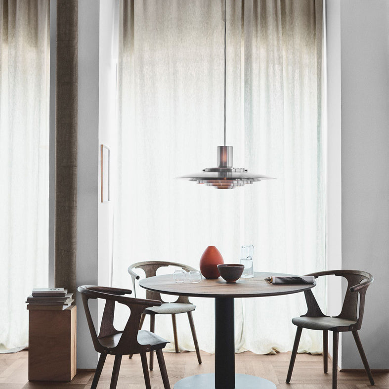 Postmodern Metal Tiers Design Single Bulb Pendant Light for Bedroom Dining Room