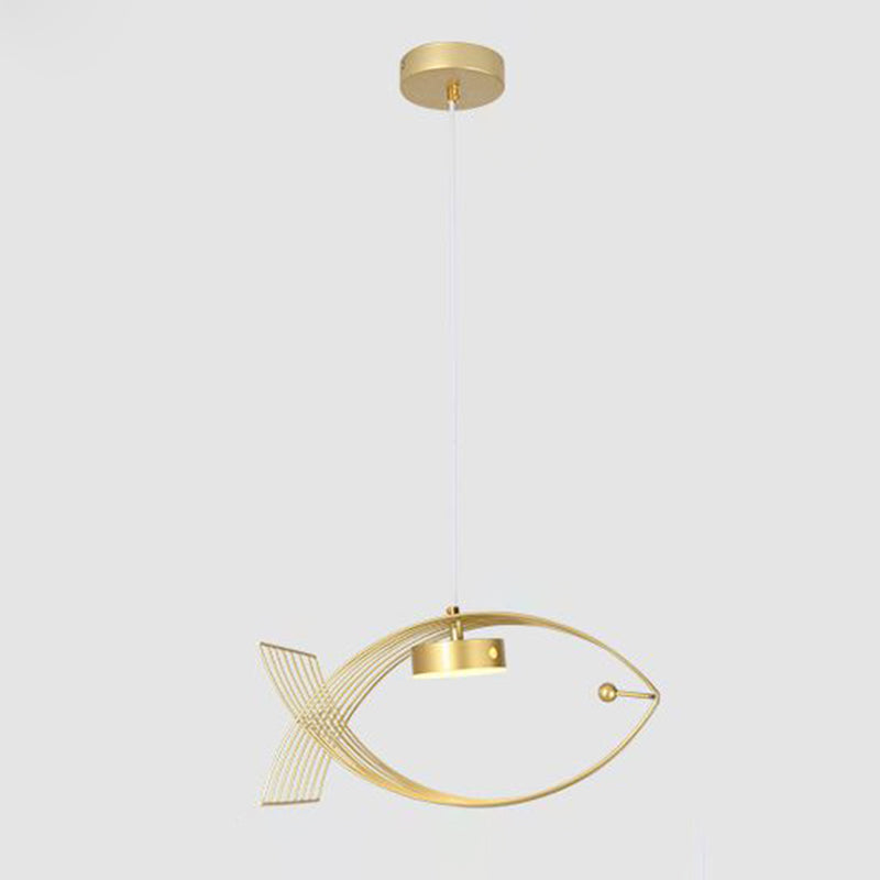 Forme de poisson en une lumière Lumière Light Atest de suspension LED moderne Éclairage d'éclairage pour la cuisine
