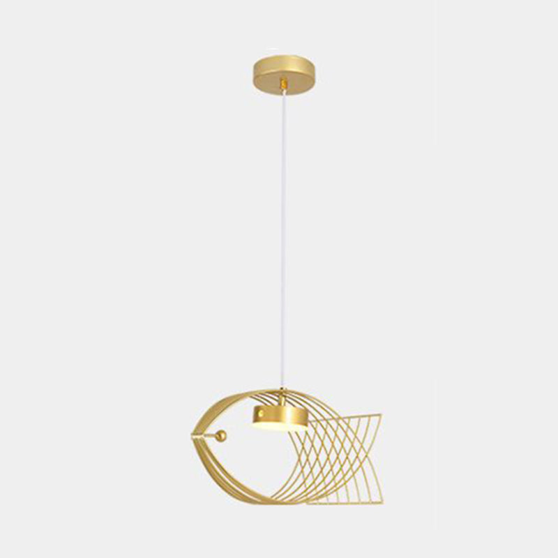 Forme de poisson en une lumière Lumière Light Atest de suspension LED moderne Éclairage d'éclairage pour la cuisine