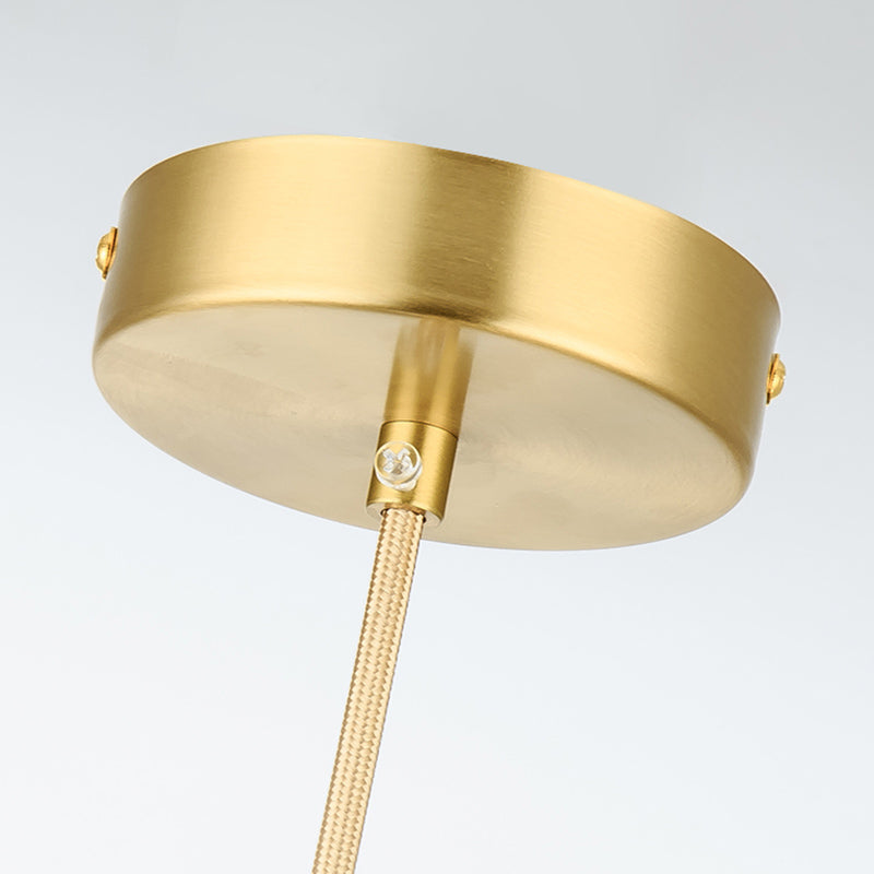 Metal 1 Light LED Pendant Lamp Gold Postmodern Hanging Light for Dinning Room