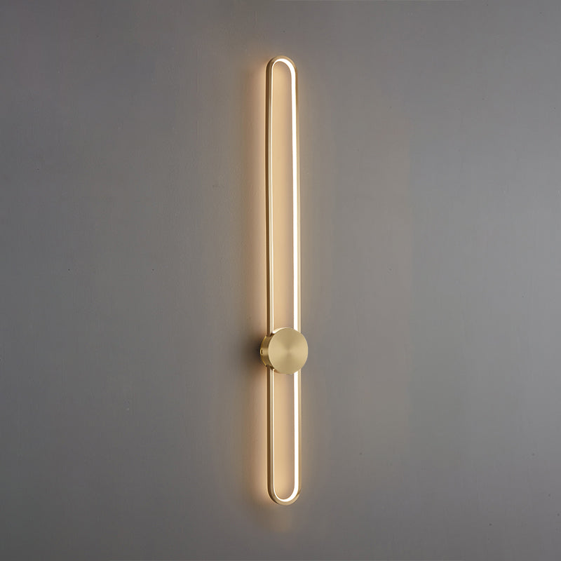 Oval Wall Lighting Fixture Modern Style LED Metal Wall Mounted Lighting for Living Room