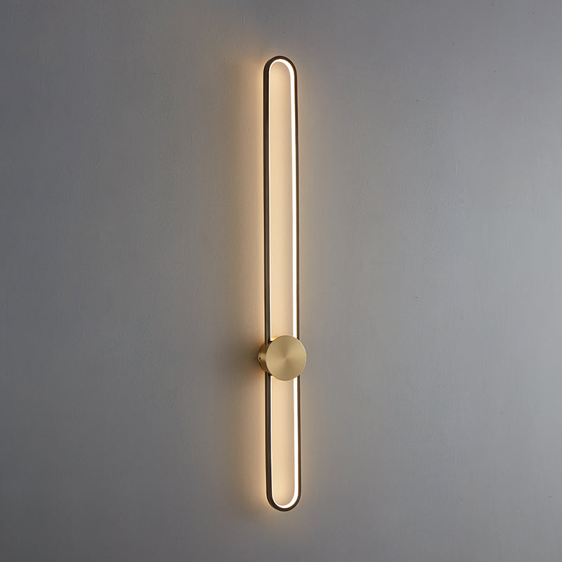 Oval Wall Lighting Fixture Modern Style LED Metal Wall Mounted Lighting for Living Room