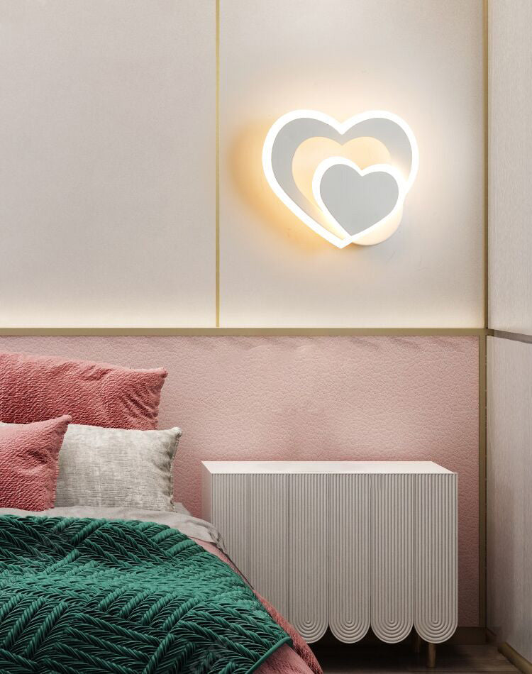 Shaded Bedroom Sconce Light Fixture Metal LED Minimalist Wall Mount Light Fixture