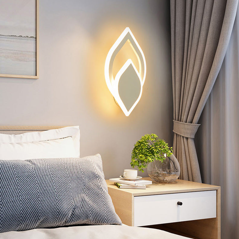 Schattierte Schlafzimmer Leuchte Leuchte Metall LED minimalistische Wandmontageleuchte