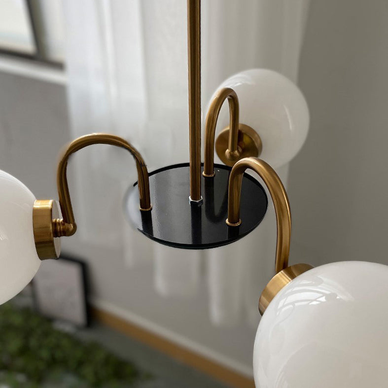 Globe Chandelier Light Fixture Modern Glass Pendant Lighting for Restaurant