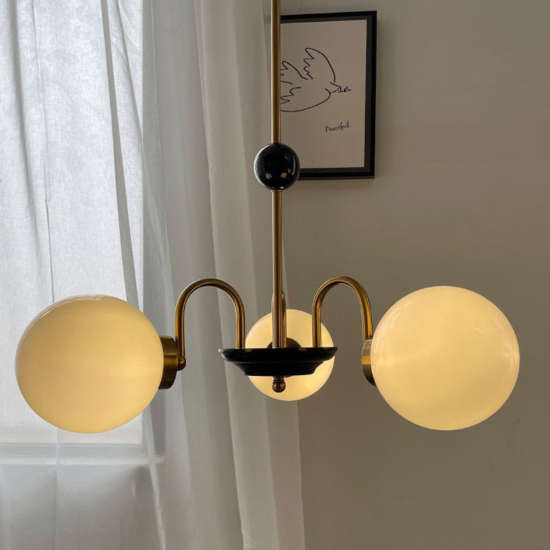 Globe Chandelier Light Fixture Modern Glass Pendant Lighting for Restaurant