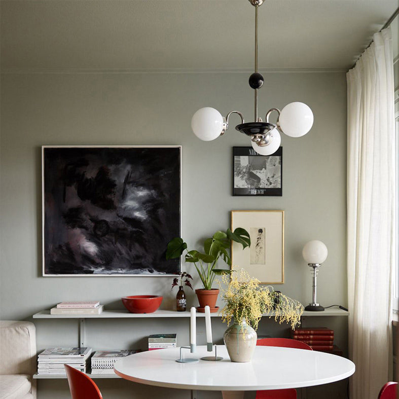 Globe Chandelier Light Fixture Modern Glass Pendant Lighting for Restaurant