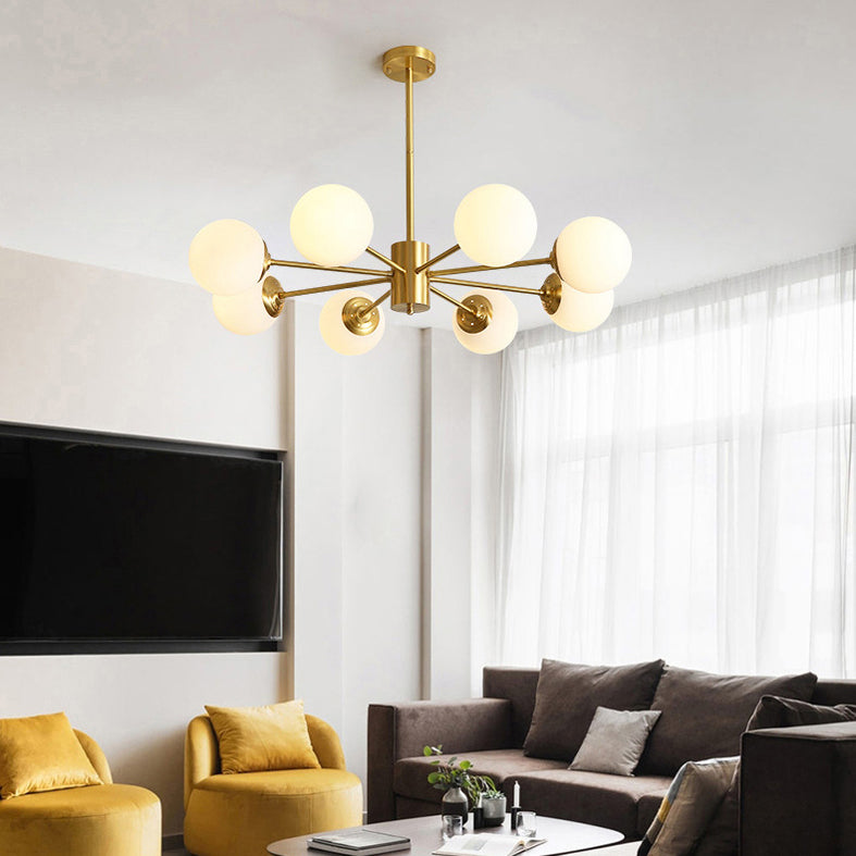 Globe Chandelier Light Fixture Modern Simplicity Crystal Pendant Lighting for Restaurant