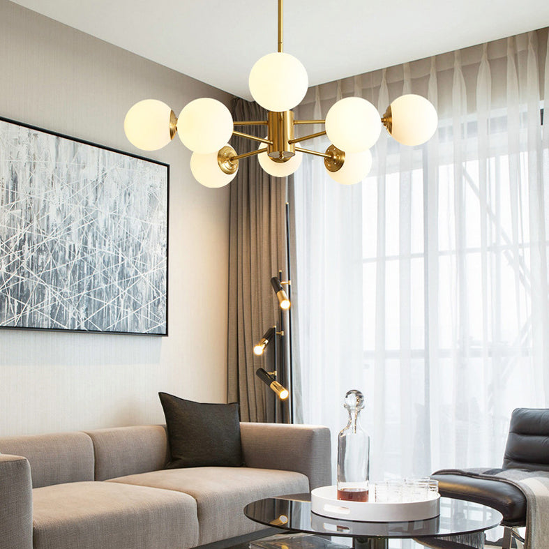 Globe Chandelier Light Fixture Modern Simplicity Crystal Pendant Lighting for Restaurant