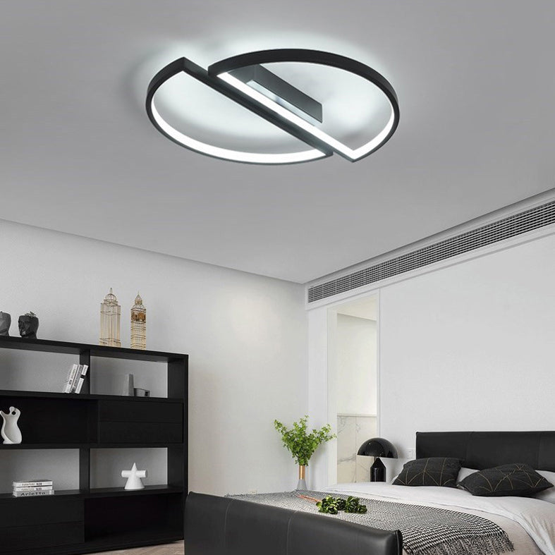 Modern Style Metal Geometric Flush Mount Ceiling Light for Bedroom Living Room