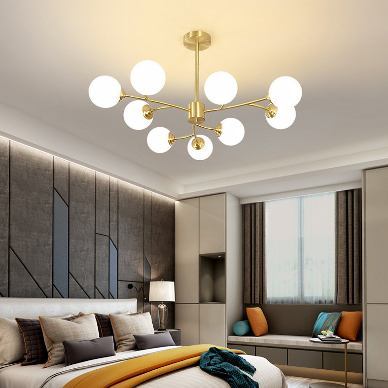 Lampada lampadina a globo Illuminazione a sospensione moderna in vetro bianco per il ristorante