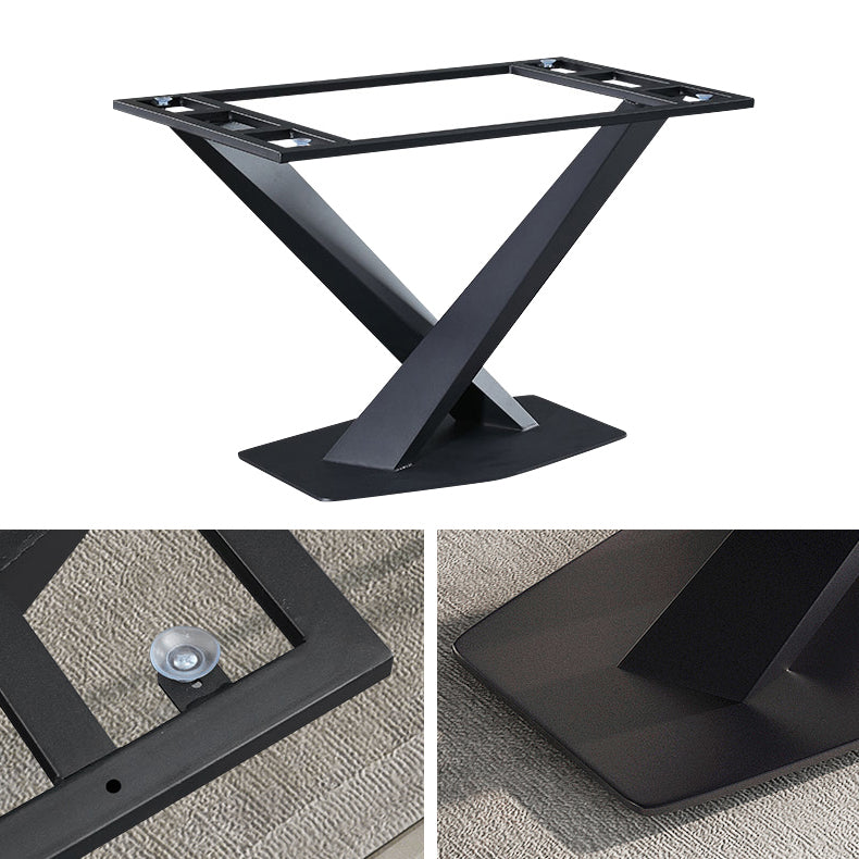 Fixed Sintered Stone Dining Room Set of with Pedestal Base Table Dining Room Furniture for Home