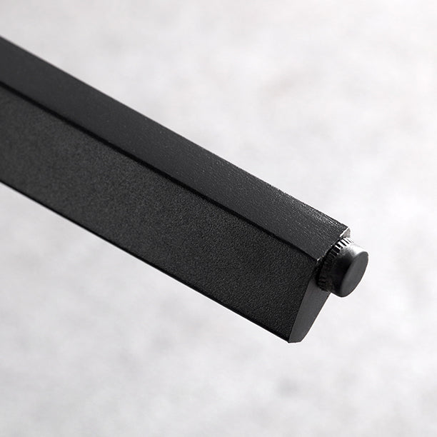 Modern Sintered Stone Dining Room Set with Rectangle Top and Black Base Dining Furniture for Kitchen