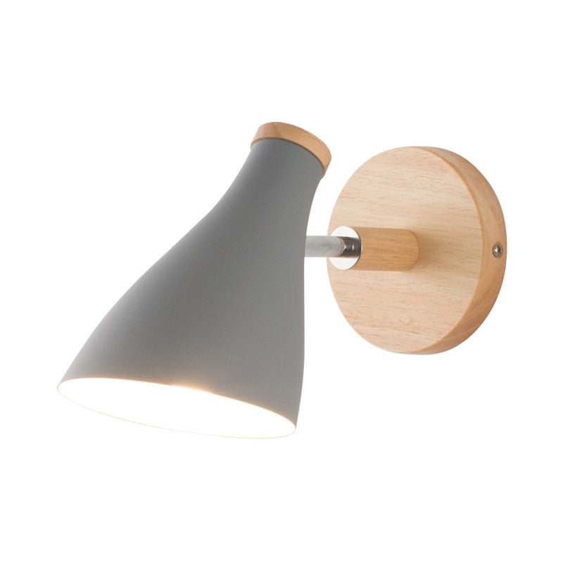 Wijd uitlopende wandverlichting modernisme metaal 1 lamp SCONCE LIMMUTE IN GREY MET ROTATIEVE NODE