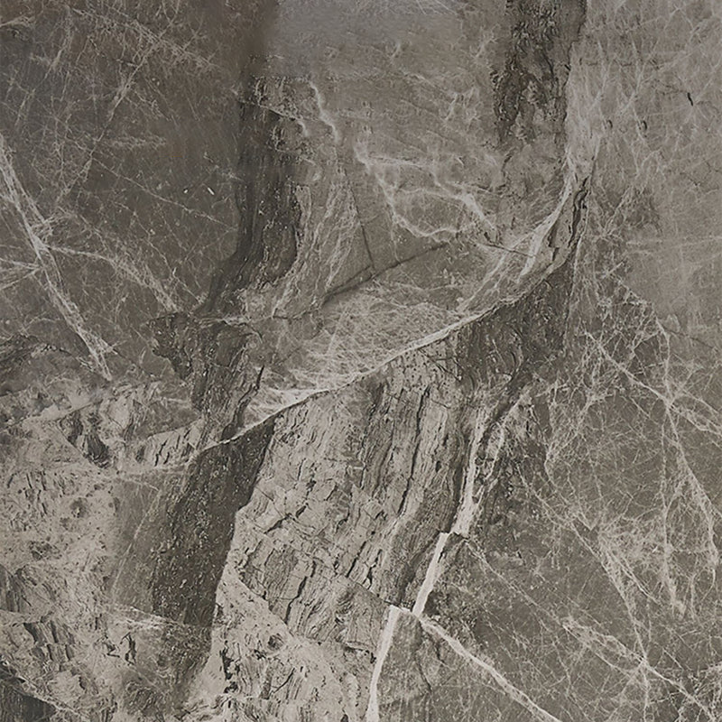 Modern Sintered Stone Gray Dining Set with Rectangle Table and Black Legs Dining Set