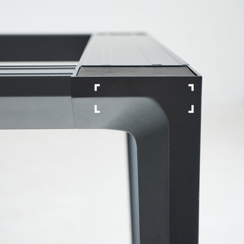 Modern Sintered Stone Black Dining Set with Rectangle Table and Black Legs Kitchen Dining Set