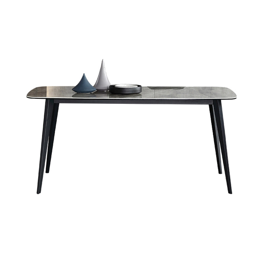 Zeitgenössischer Sinterstein -Esszimmer Set festes Esssatz mit Rechtecktisch für das Restaurant