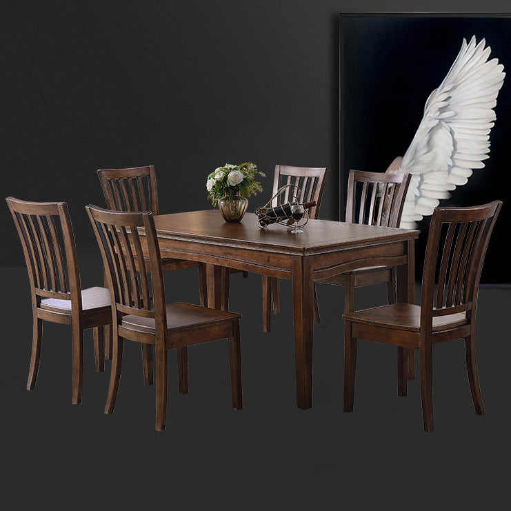 Traditional Solid Wood Dining Set Standard Height wth 4 Legs Base Dining¬†Room¬†Set