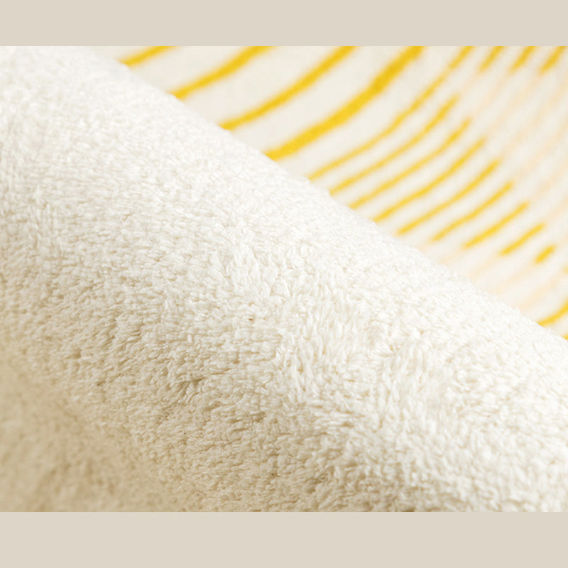 Creative Area Carpet Trendy Striped Print Area Rug Polyster Non-Slip Backing Rug for Living Room