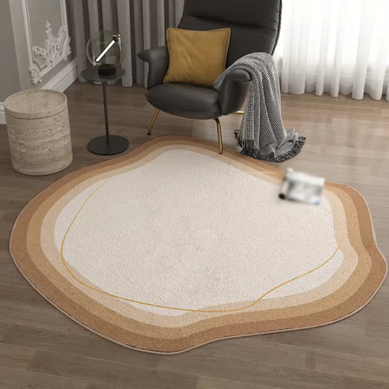 Simple Indoor Room Indoor Rug White Abstract Rug Polyester Carpet for Living Room