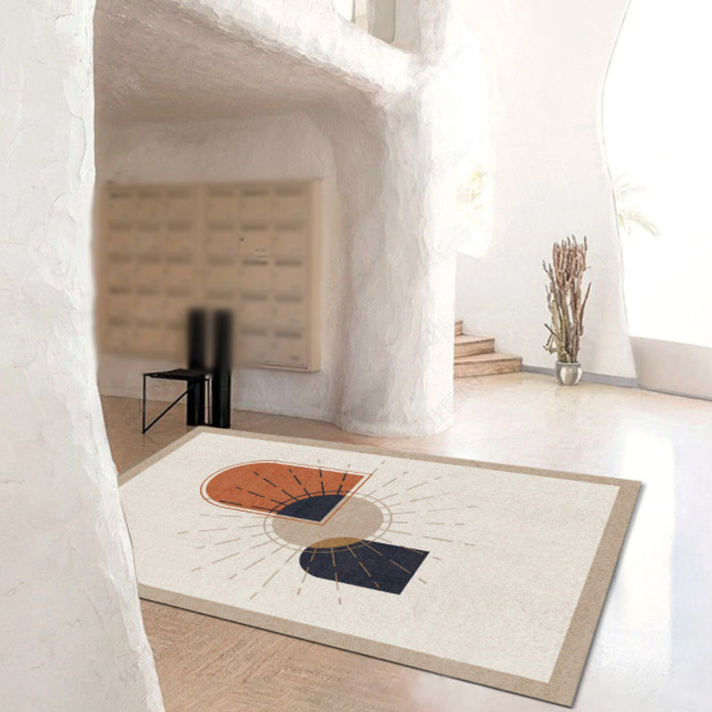 Contemporary Apricot Tone Carpet Polyster Indoor Rug Anti-Slip Washable Area Carpet for Living Room