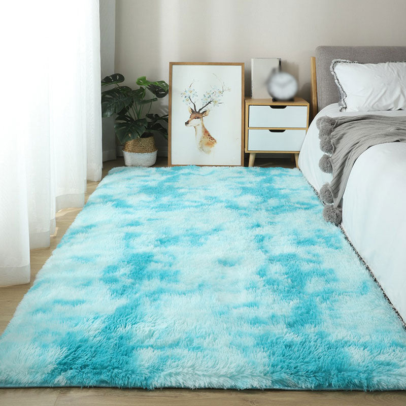 Gray Pure Color Rug Carpet Polyester Simple Carpet Anti-Split Backing Area Carpet for Living Room