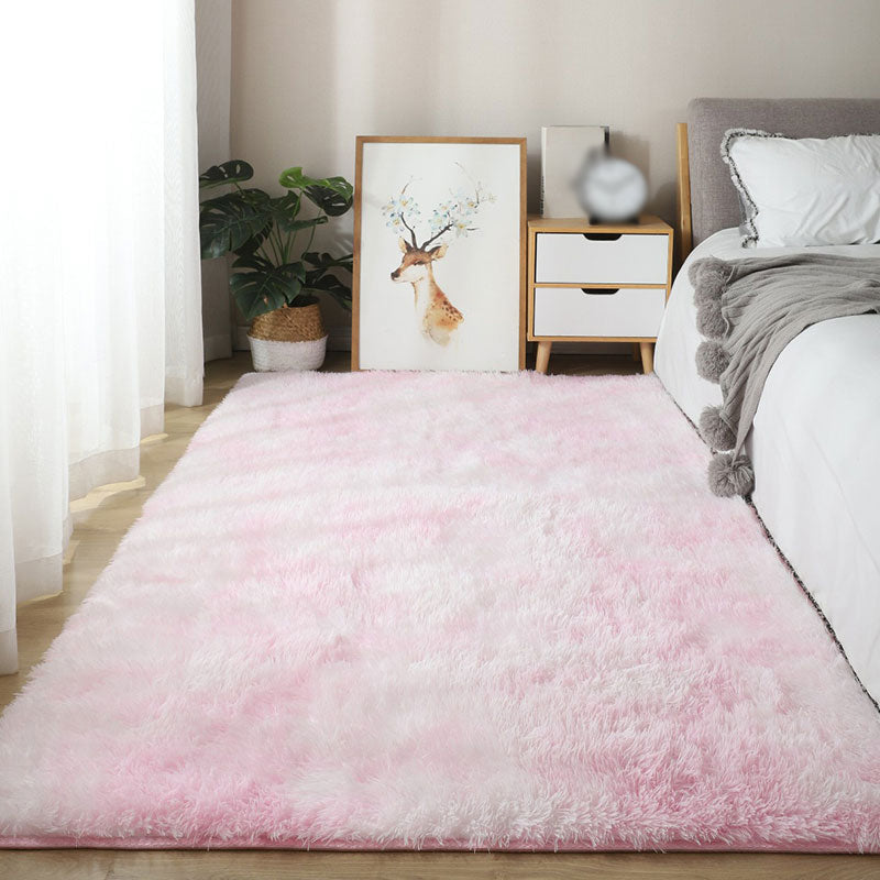 Gray Pure Color Rug Carpet Polyester Simple Carpet Anti-Split Backing Area Carpet for Living Room