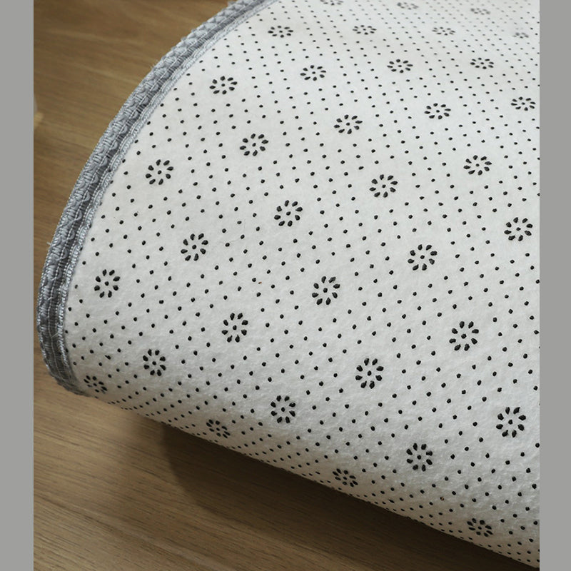 Gray Pure Color Rug Carpet Polyester Simple Carpet Anti-Split Backing Area Carpet for Living Room