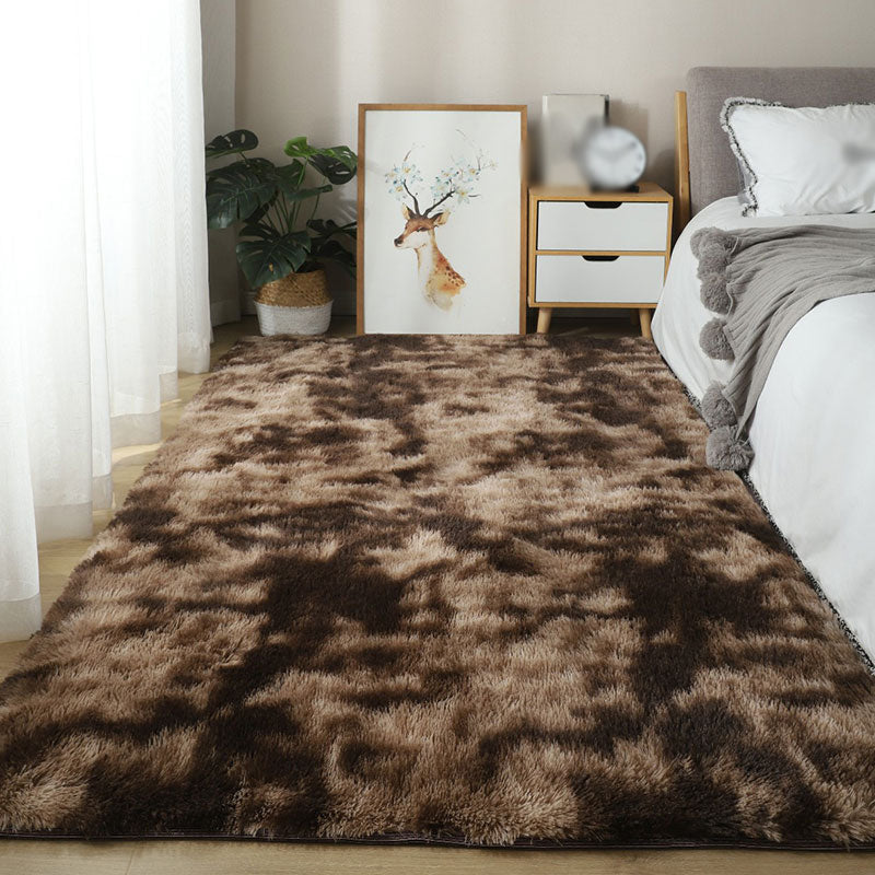 Gray Pure Color Rug Carpet Polyester Simple Carpet Anti-Split Backing Area Carpet for Living Room