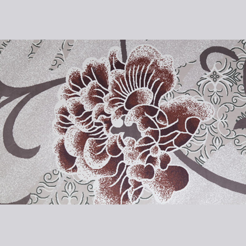 Black Contemporary Rug Polyester Geometric Area Rug Non-Slip Backing Indoor for Living Room