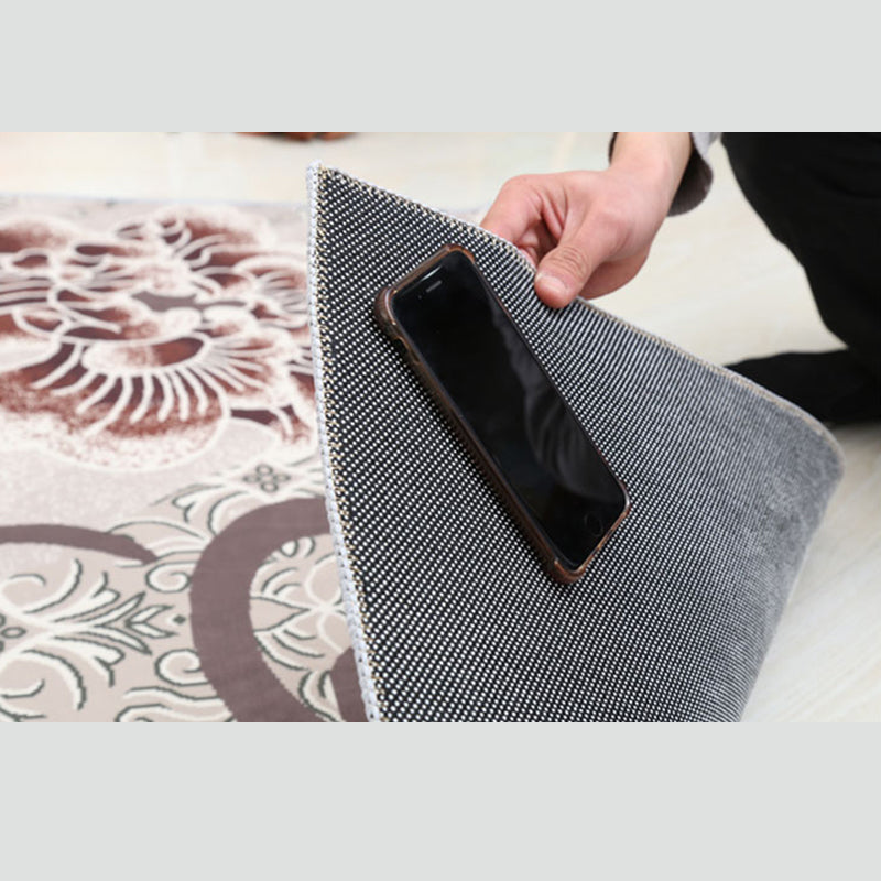 Black Contemporary Rug Polyester Geometric Area Rug Non-Slip Backing Indoor for Living Room