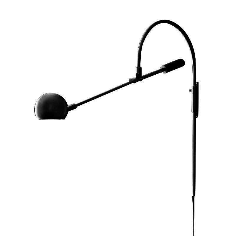 Globe Metal Wall SCONCE LICHT MODERNISME 1 bol Brass/Black Led Wall Lighting voor woonkamer