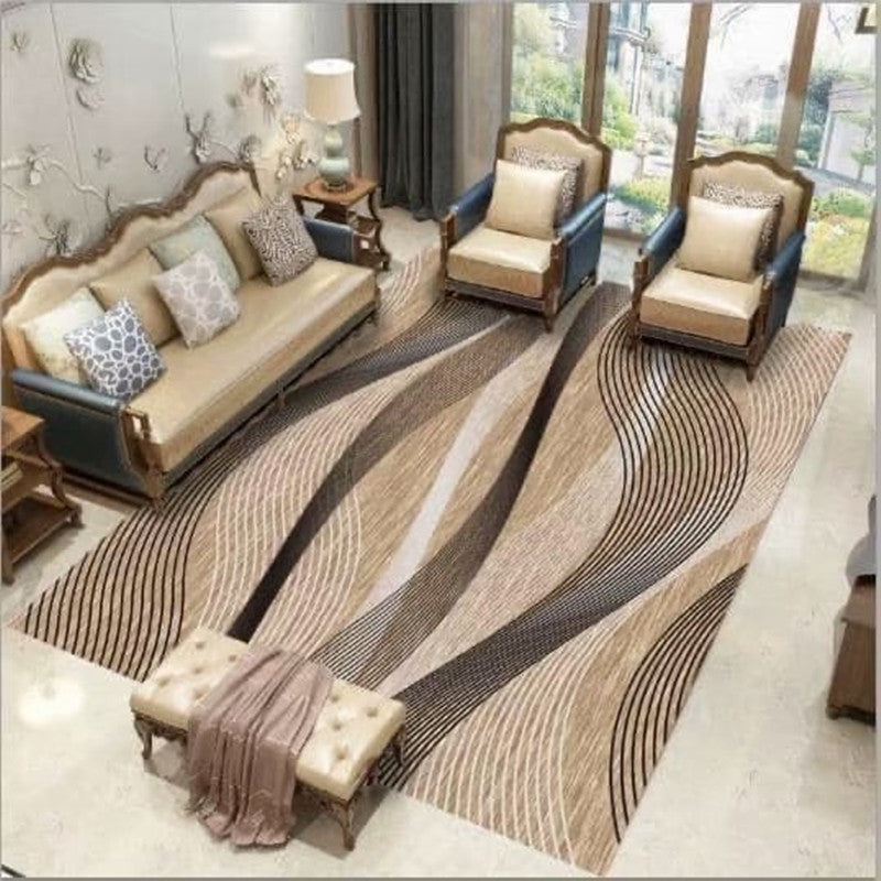 Pink Nordic Carpet Polyester Geometry Rug Non-Slip Backing Area Rug for Living Room