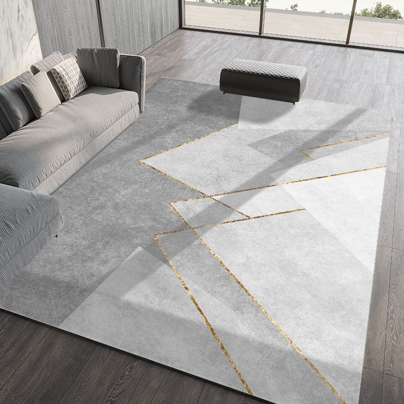 Tapis moderne bleu en bloc de couleur, en Polyester, avec envers antidérapant, pour la décoration de la maison
