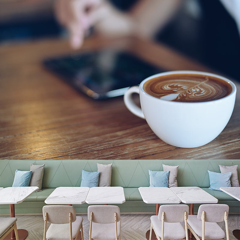 Strong Coffee Mural Modern Wall Covering for Coffee Shop and Living Room