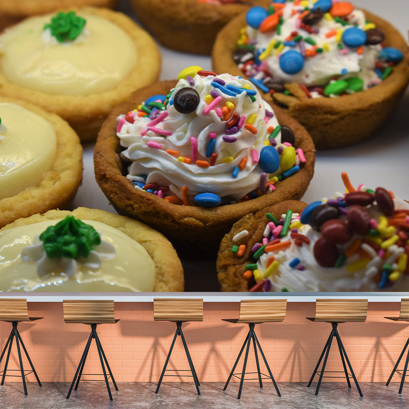Dessert Photo Wall Mural Full Size Wall Art for Coffee Shop, Made to Measure