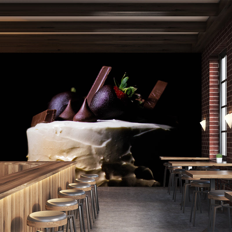 Dessert Photo Wall Mural Full Size Wall Art for Coffee Shop, Made to Measure