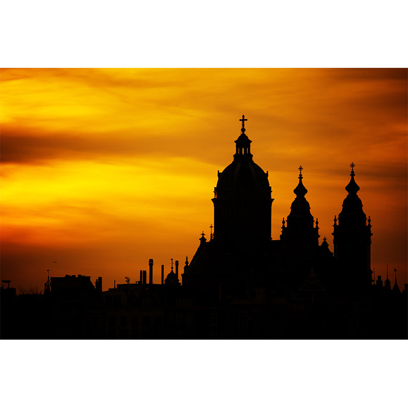 Dutch City Architecture Scenery Mural Water Resistant, Personalized Size