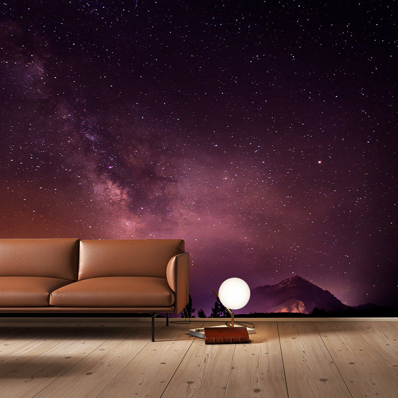 Starry Sky Mural Wallpaper for Living Room Universe Wall Art, Custom Size