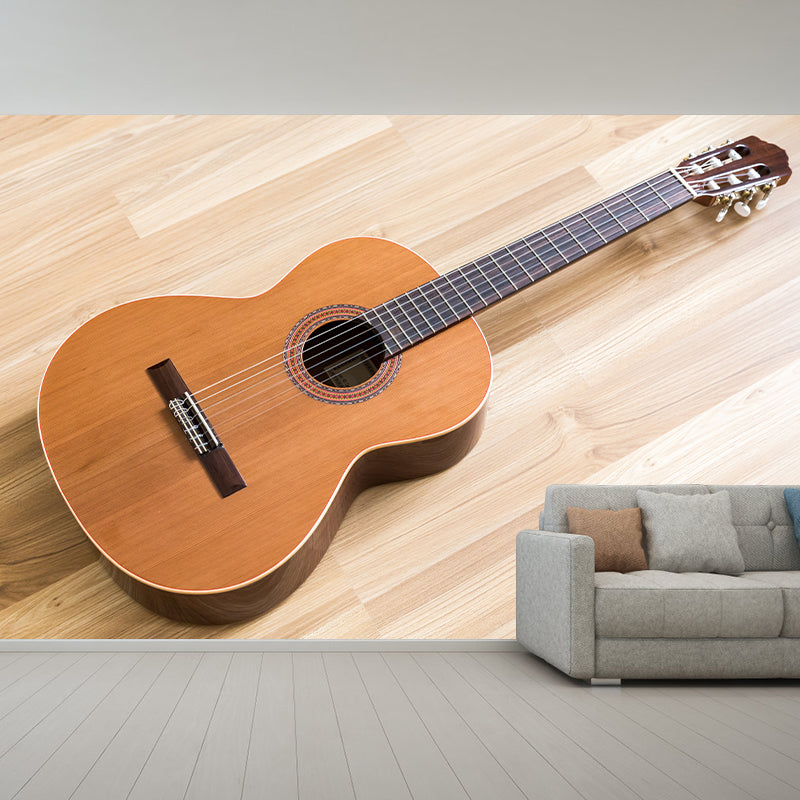 Guitar Hobby Murals for Living Room Contemporary City ,Customized Size