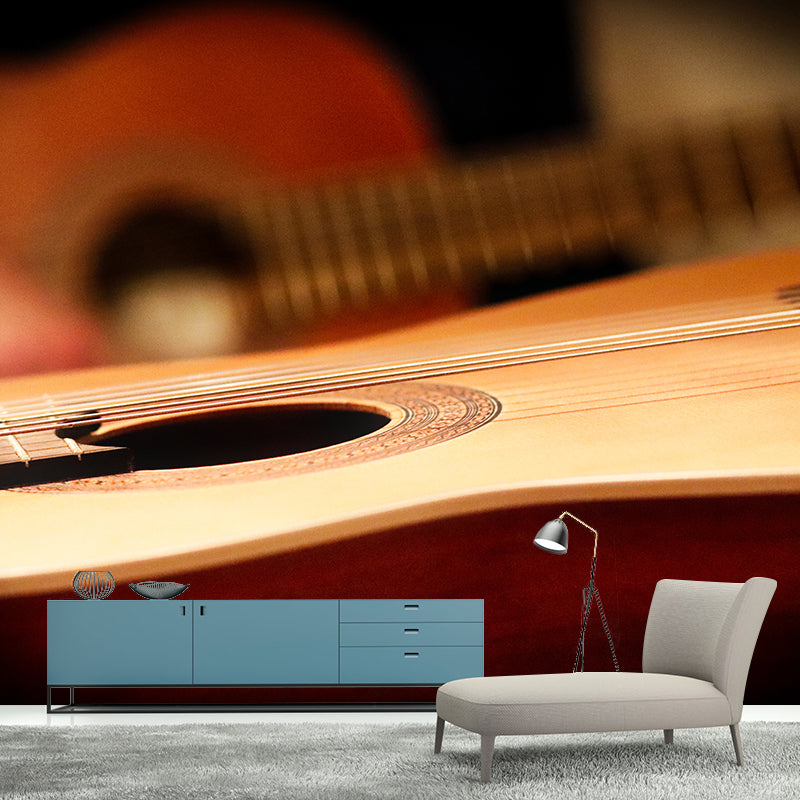 Guitar Hobby Murals for Living Room Contemporary City ,Customized Size