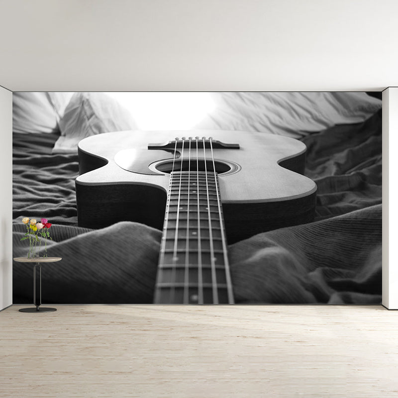 Guitar Hobby Murals for Living Room Contemporary City ,Customized Size