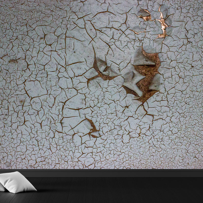 Rusty Metal Industrial Style Mural Wallpaper Stain Resistant Wall Art for Living Room
