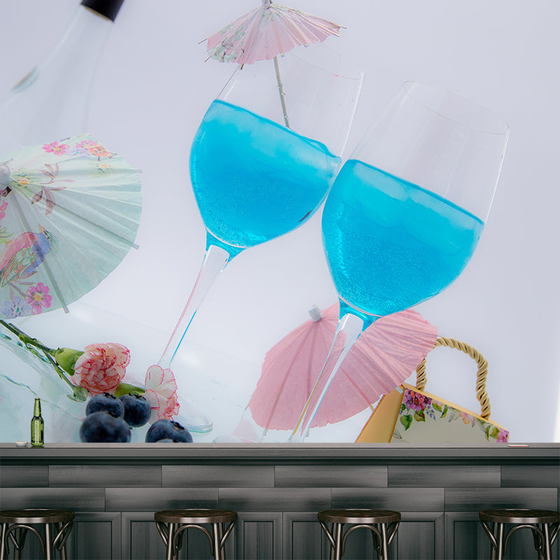 Commercial Bar Wall Covering Mural Moisture Resistant, Personalized Size