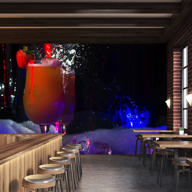 Commercial Bar Wall Covering Mural Moisture Resistant, Personalized Size