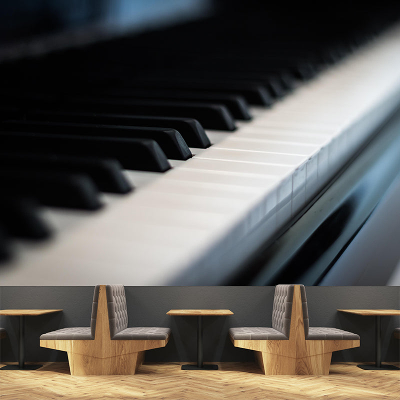Hobby Piano Mural Wallpaper Contemporary Mildew Resistant Wall Covering for Home Decor