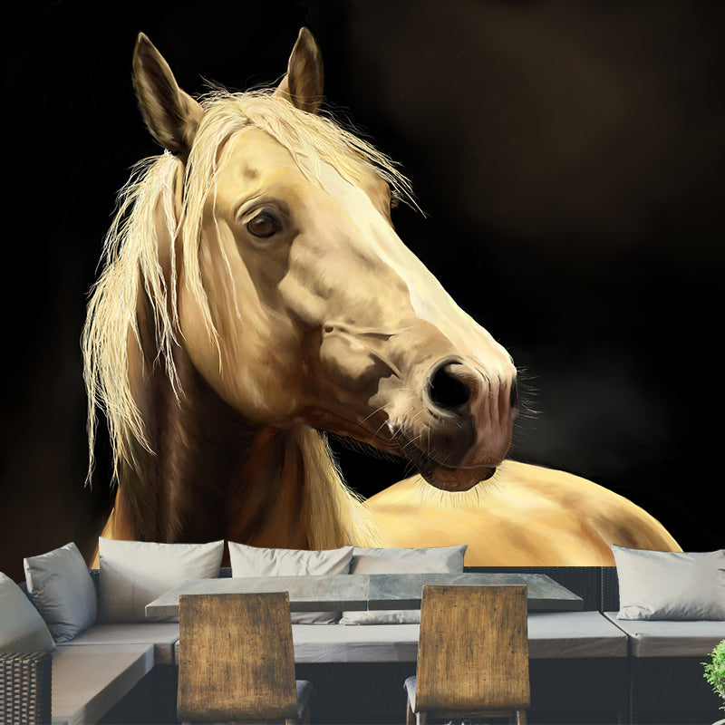 Huge Horse Murals Moisture Resistant Contemporary Hallway Wall Decoration